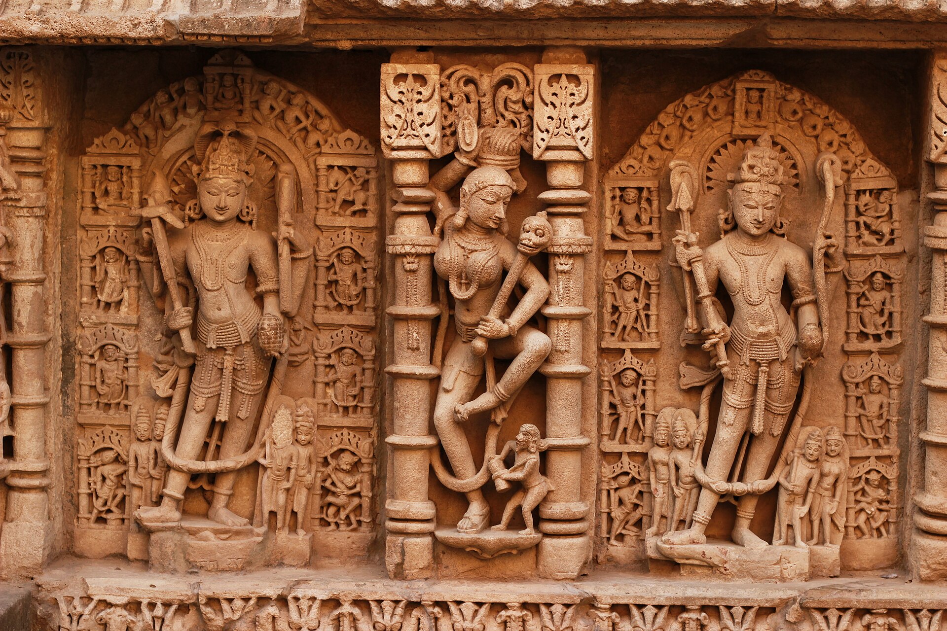 Rani ki Vav | India Travel Intricate carvings adorn the historic Rani ki vav stepwell in Gujarat, showcasing ancient Indian sculpture.